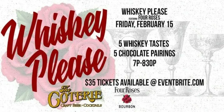 Whiskey Please! Four Roses Tasting at The Coterie