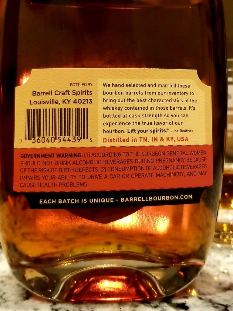 Barrell Bourbon Batch 021 Review. 4