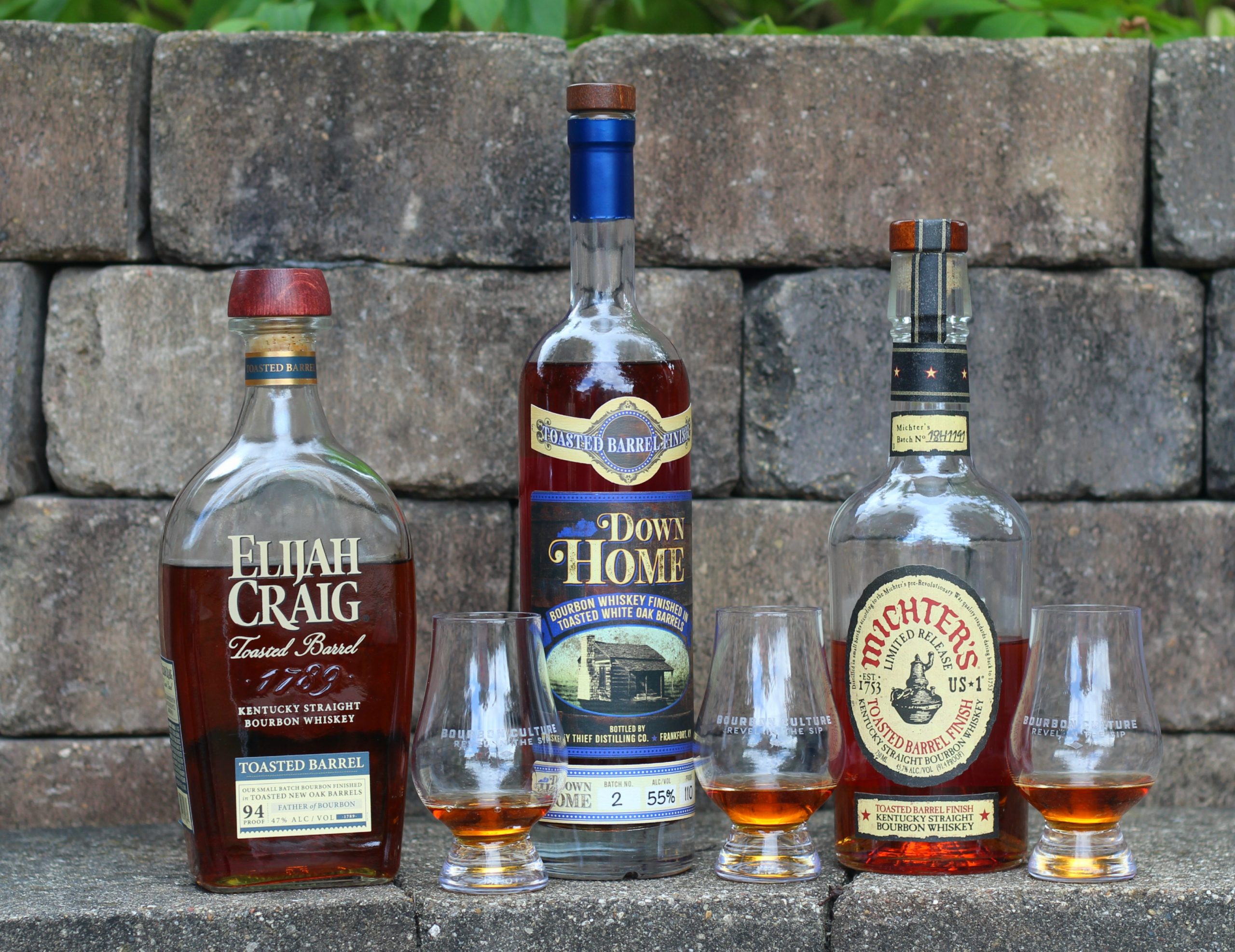 Toasted Barrel Bourbon Comparison: Elijah Craig  vs. Michter’s  vs. Down Home