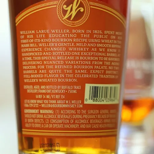 Weller Single Barrel Rear label