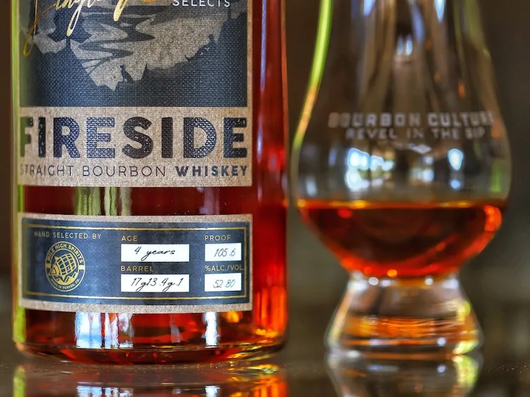 Fireside 4 year bourbon label