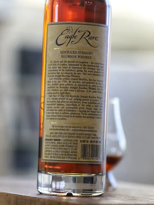 Eagle Rare 17 Year rear label