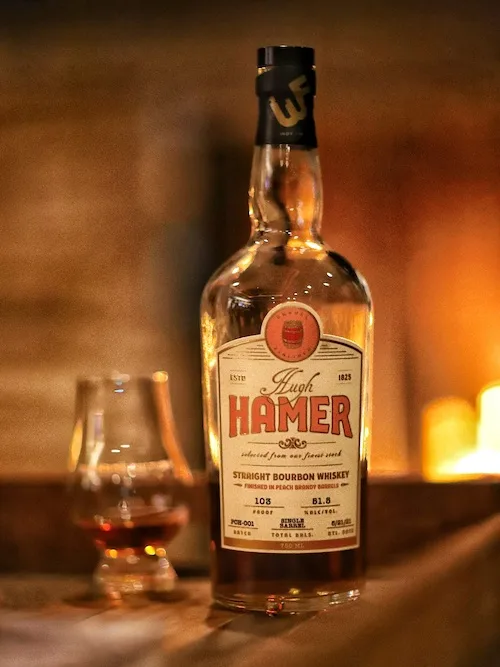 Hugh Hamer Bourbon (peach barrel finish) vertical