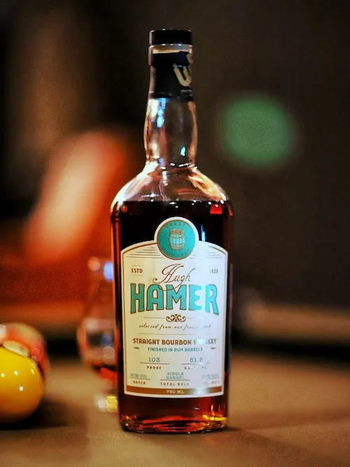 Hugh Hamer Bourbon rum barrel finish vertical