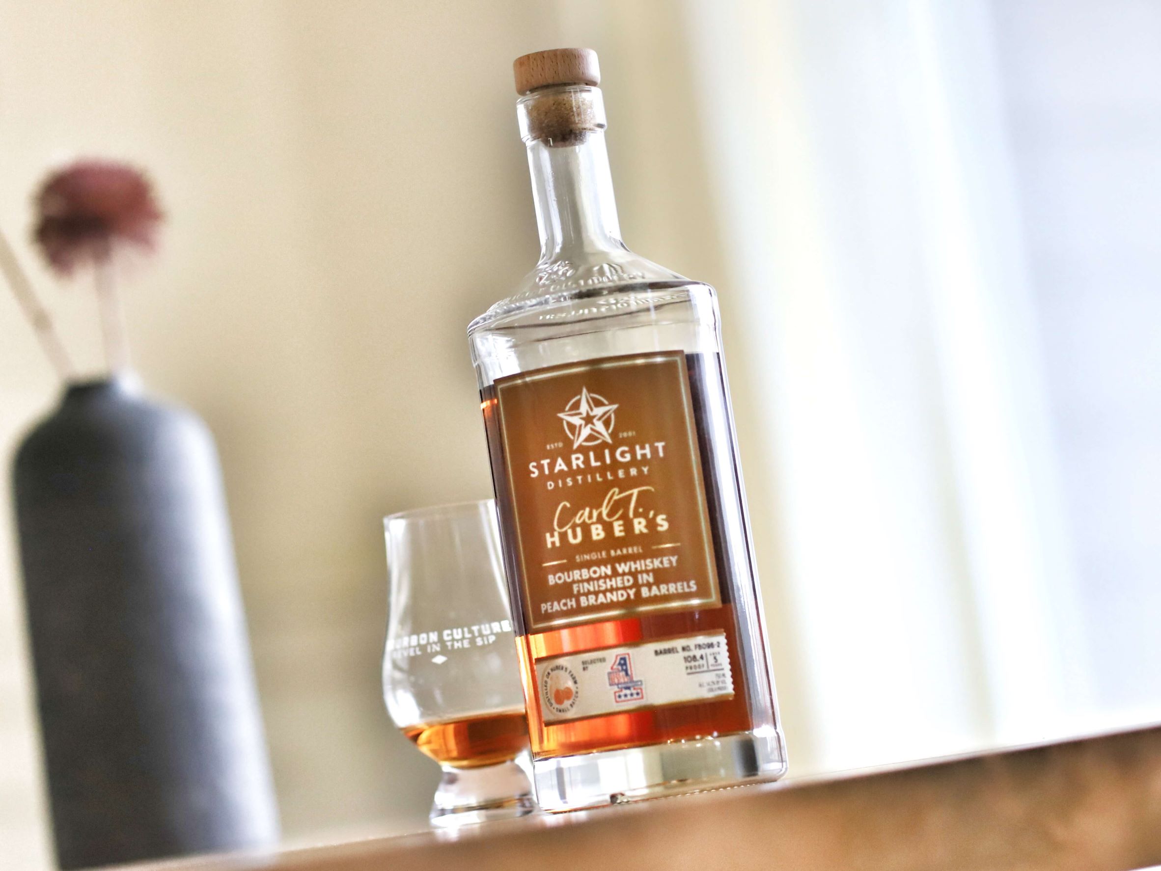 Starlight Distillery Peach Brandy Finished Single Barrel Bourbon (Big Red Liquors, 2021) Review