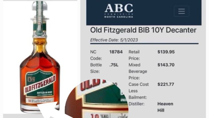 New release info for the next Old Fitzgerald Bottled-in-Bond Decanter found in the most unlikely place