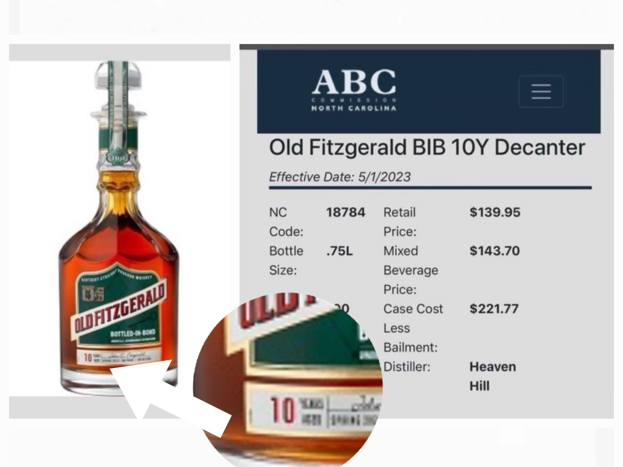 New release info for the next Old Fitzgerald Bottled-in-Bond Decanter found in the most unlikely place