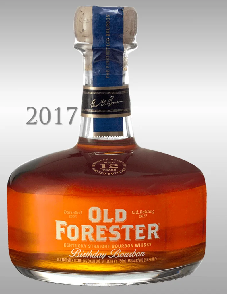 Old Forester Birthday Bourbon Release Info by Year Bourbon Culture